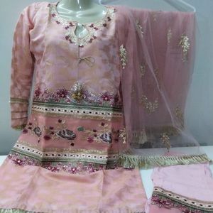 Three piece jacquard dress suit small